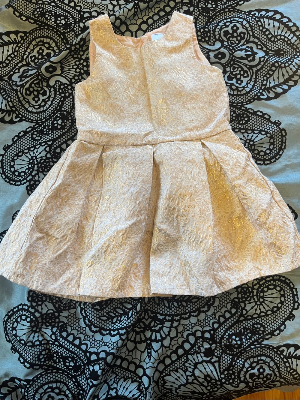 Girls' Pink Metallic Fit-and-Flare Party Dress
